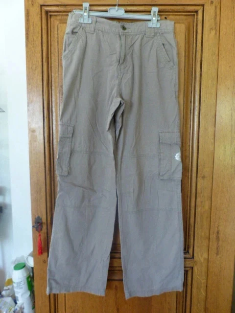 pantalon beige en toile